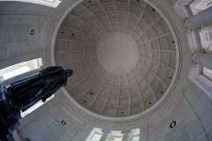 Statue of President Thomas Jefferson in the Thomas Jefferson Memorial in Washington D C