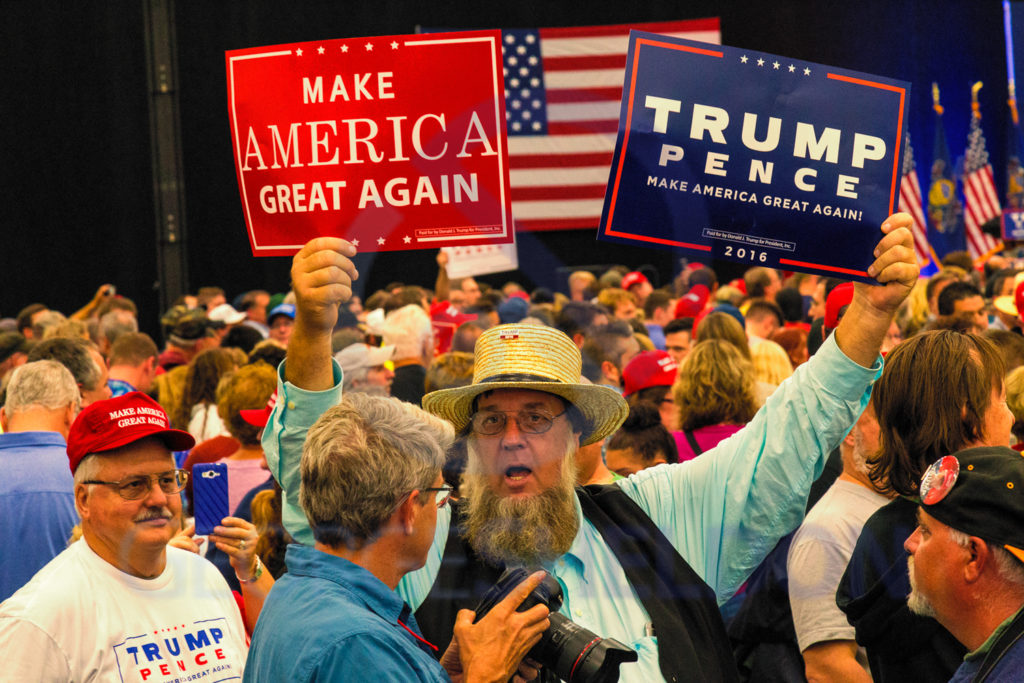 Amish Farmer at Trump Rally