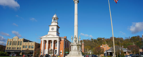 Monument Square in Lewistown, Pennsylvania