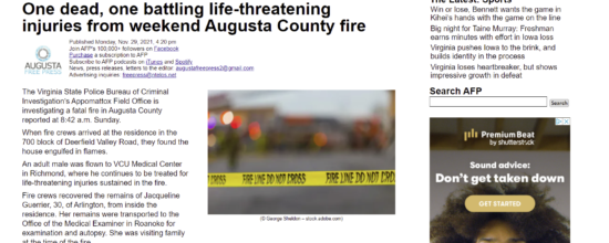 Augusta Free Press Uses George Sheldon Stock Image in News Article