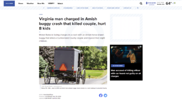 Sheldon Amish Buggy Image Used by Virginia News Outlet