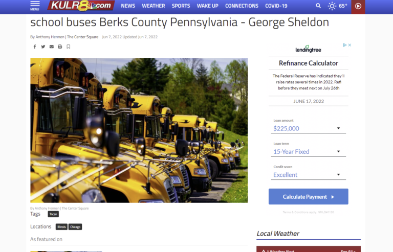 KLUR in Montanna Uses George Sheldon School Bus Images in News Broadcasts