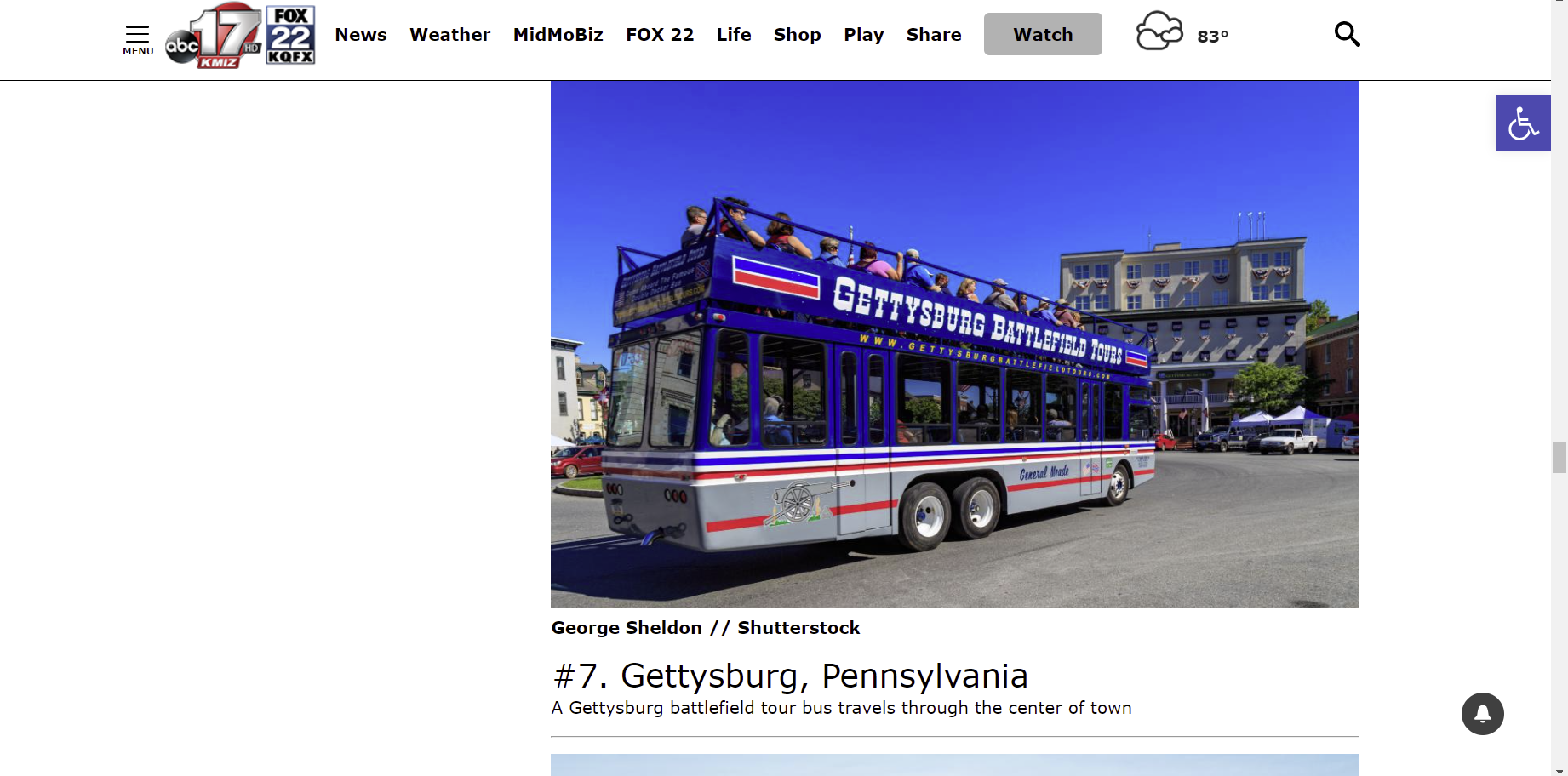 George Sheldon Gettysburg Tour Bus Photo Used by ABC News 17