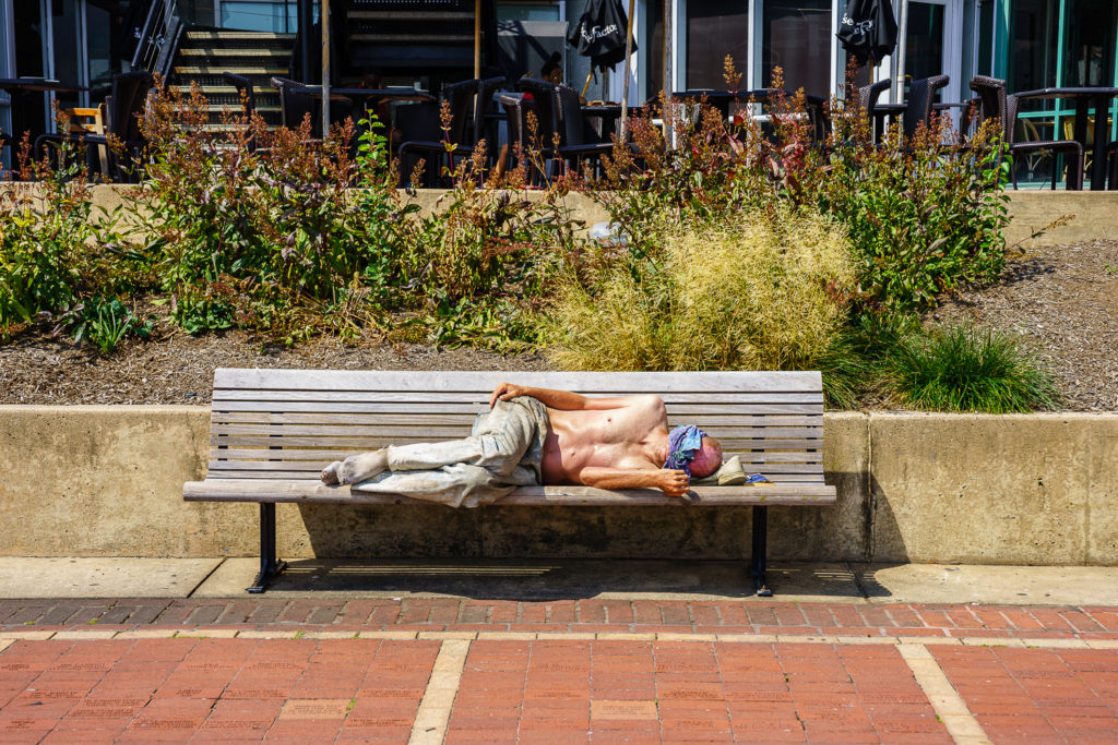 Homeless Person Sleeping Photo byy George Sheldon