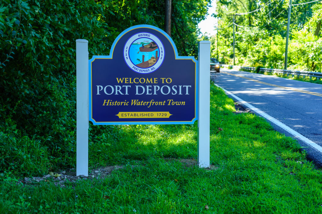 Welcome to Port Deposit Sign Photo by George Sheldon