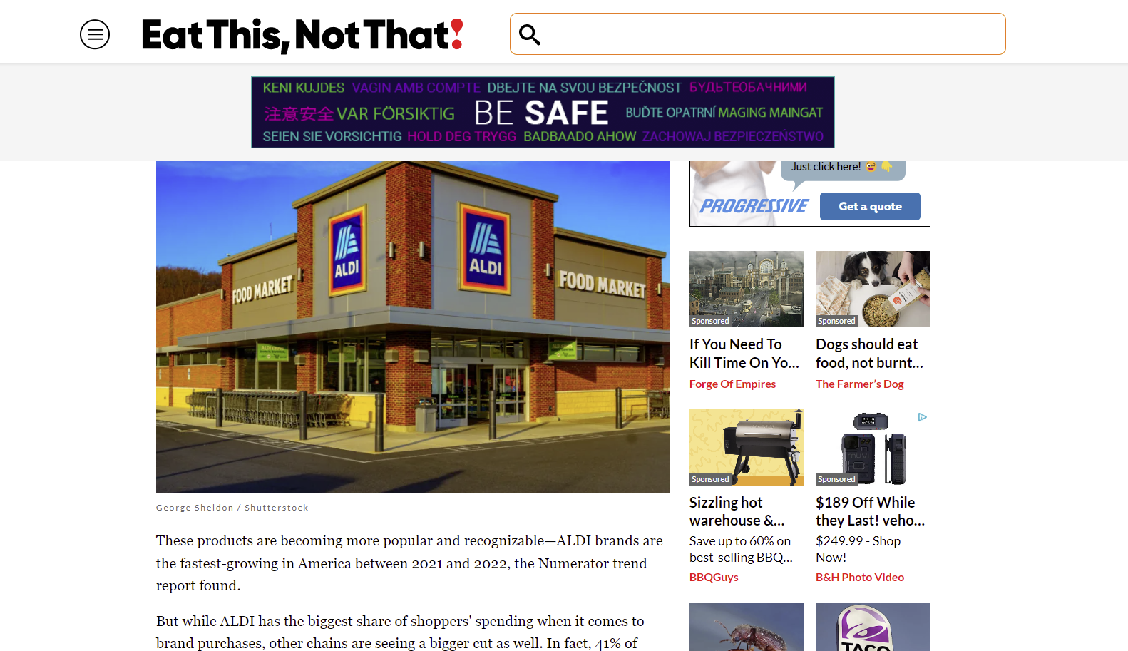 Eat This, Not That Publishes George Sheldon Photo of Aldi