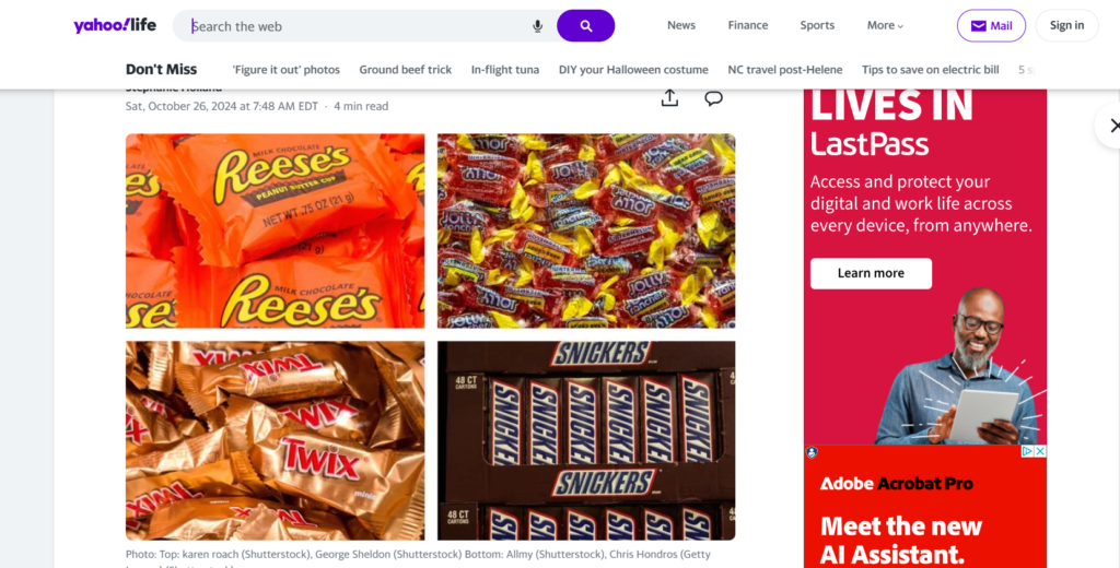 Yahoo uses George Sheldon Candy Images