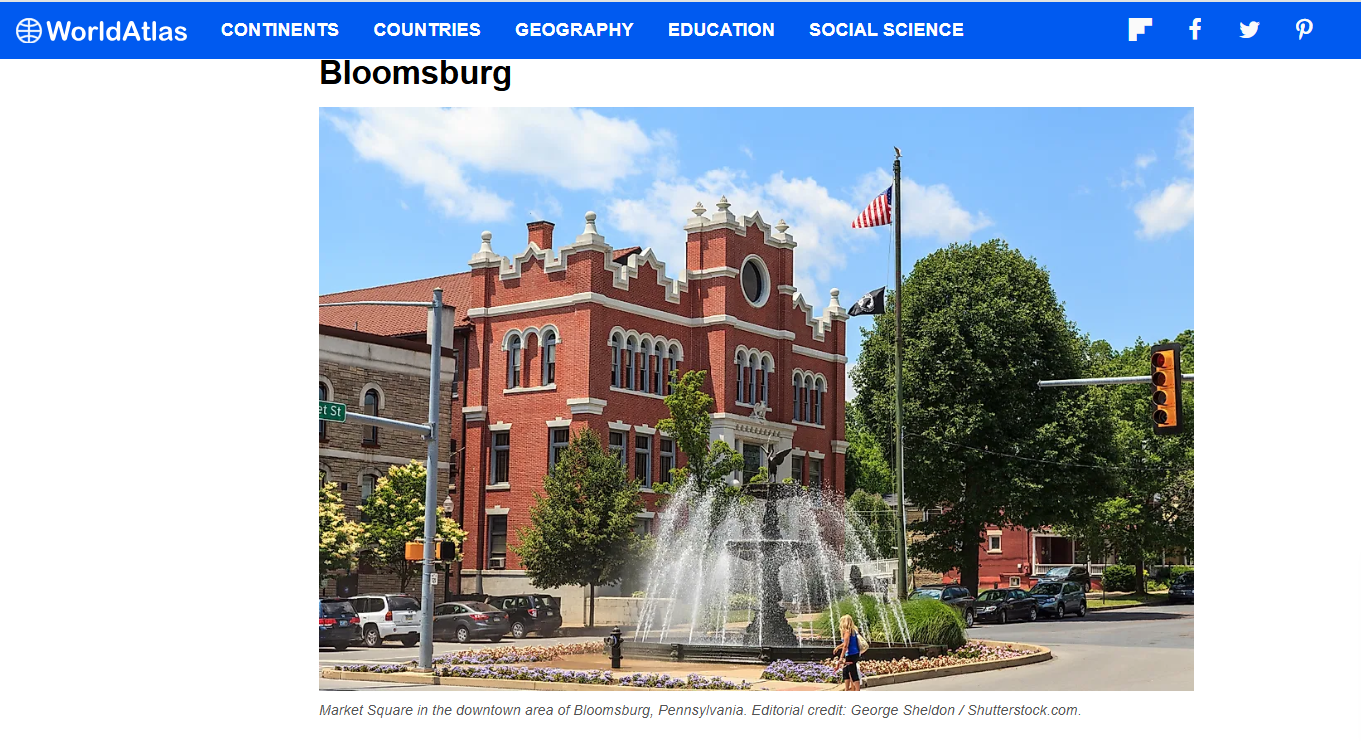Bloomsburg Fountaint - Photo by George Sheldon.