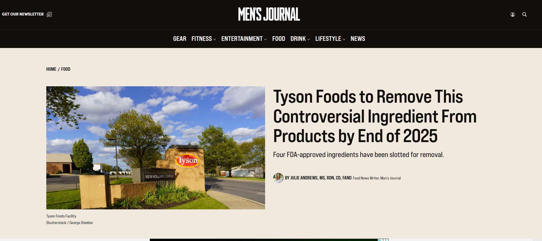 George Sheldon editorial photo used by Men's Journal