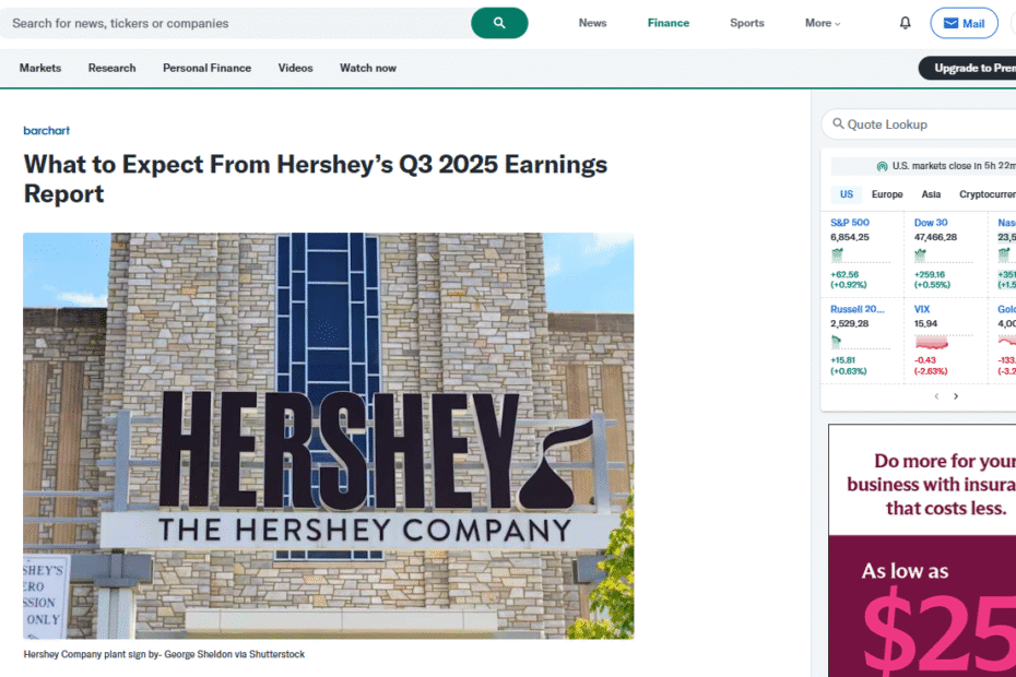 Yahoo Finance Uses George Sheldon Hershey Photo