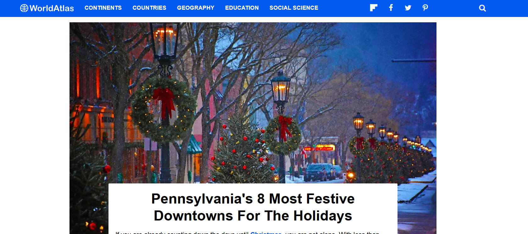 George Sheldon’s Holiday Spirit Shines on WorldAtlas