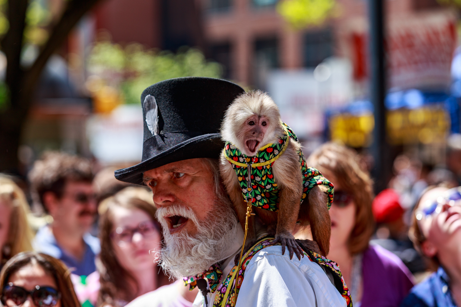 Man with his monkey in York PA