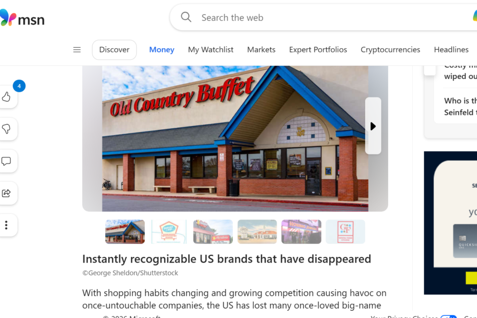 Screenshot of blog post about George Sheldon’s editorial photography documenting forgotten American brands.