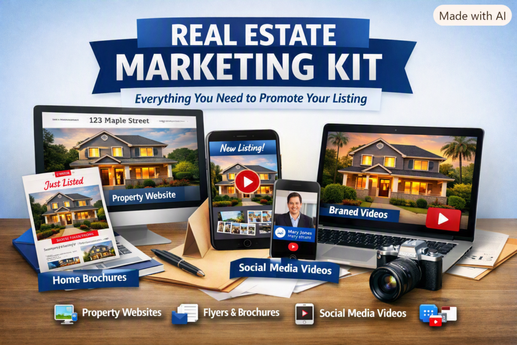 Real esate marketing kits for active agents,