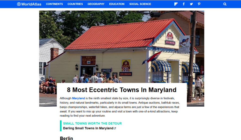 8 Most Eccentric Towns in Maryland